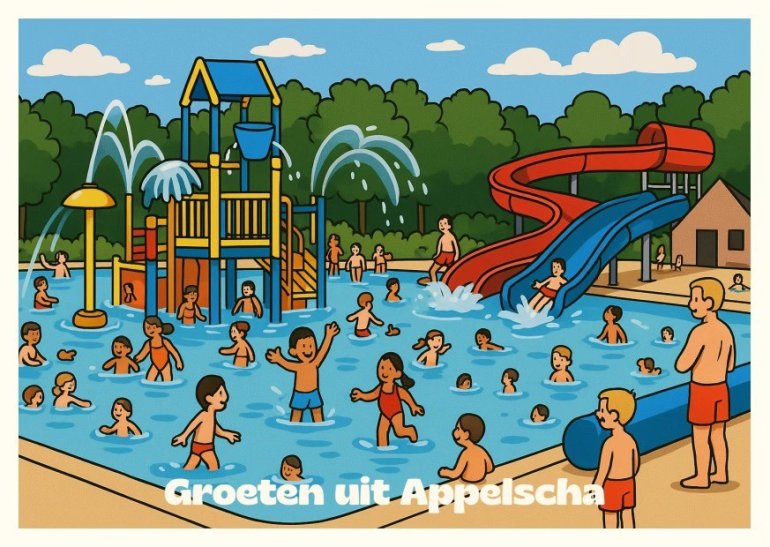 Ansichtkaartenactie Bosbad Appelscha