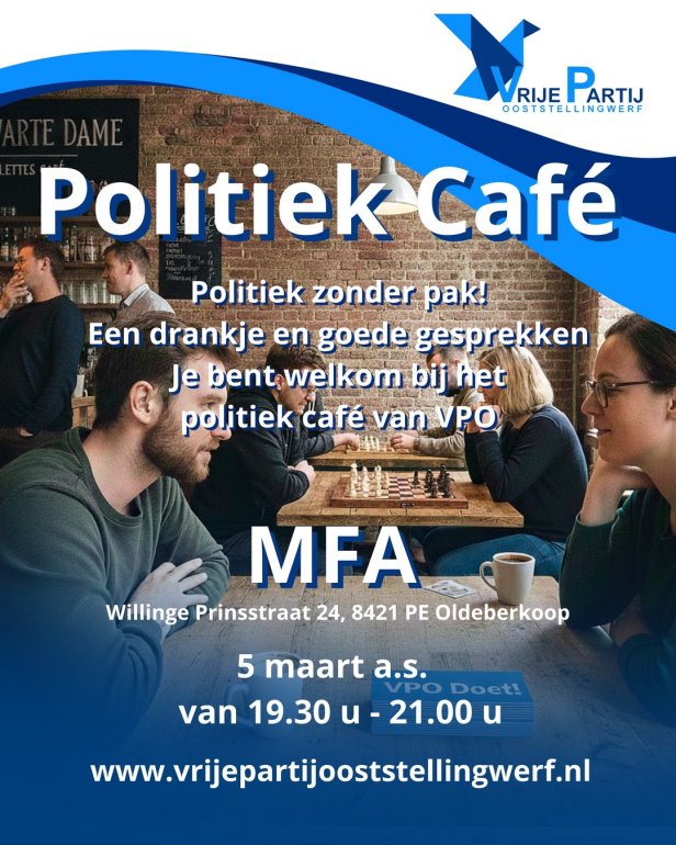 Politiek Café VPO – Praat mee in Oldeberkoop